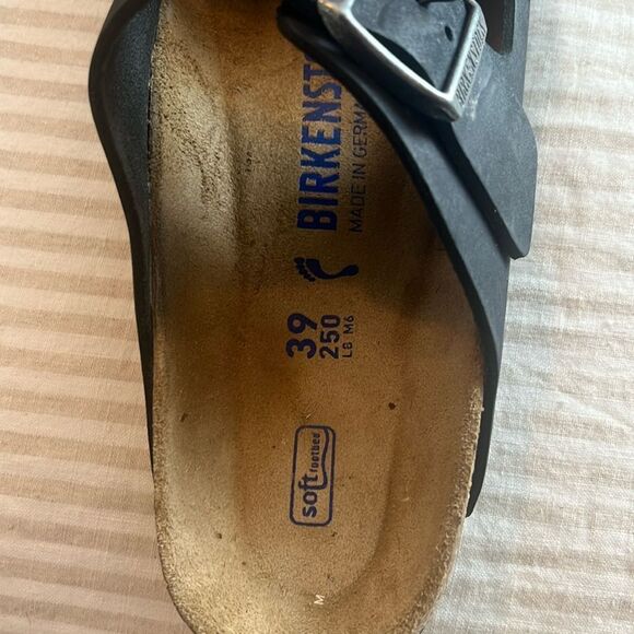 NWT Birkenstock Arizona Soft Footbed Smooth Leather Sandals 39 L-8 M-6 - Picture 3 of 9